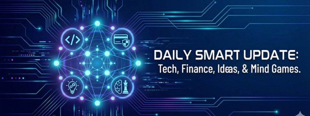 Daily Smart Update homepage banner showing tech, study, business and news updates